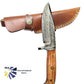 DAMASCUS KNIFE/ Titan/ Camp/ Hunting Knife / Rose Wood Handlee - The Mustard Seed Collection, The Seed