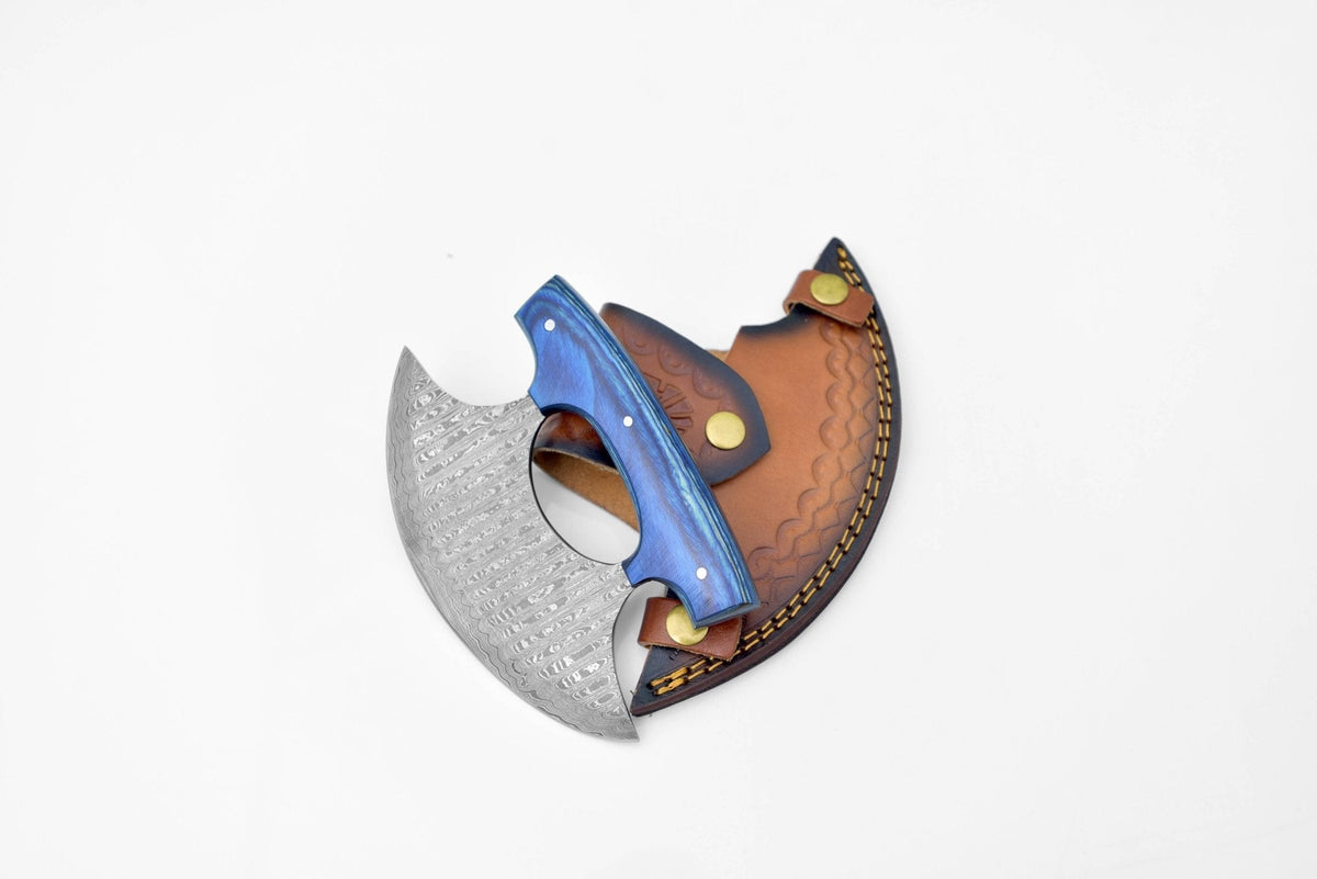 Damascus Steel Alaskan Ulu knife 
