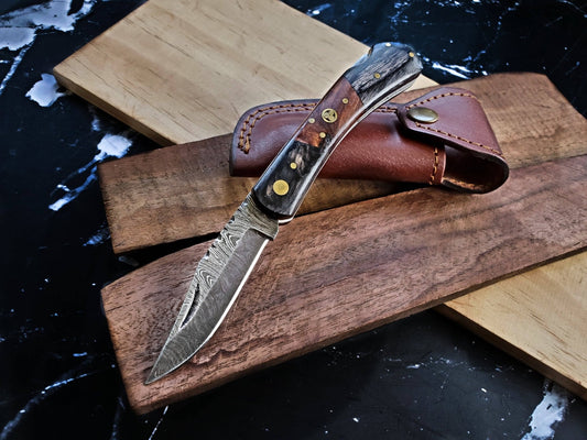 Damascus Steel EDC Pocket knife
