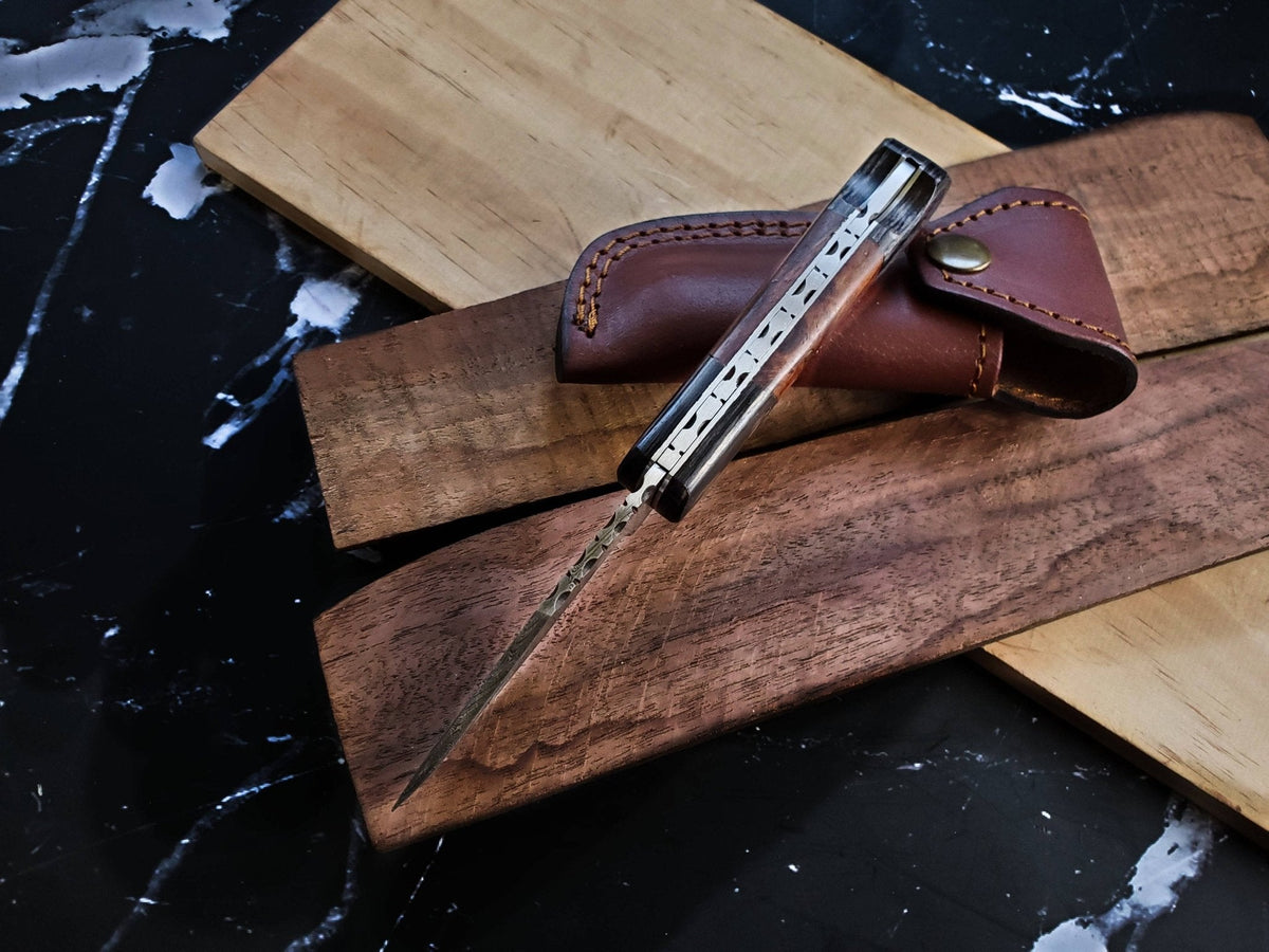 Damascus Steel EDC Pocket knife - The Mustard Seed Collection, The Seed