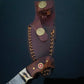 DAMASCUS STEEL FIXED BLADE KNIFE WITH WALNUT & STAG HORN HANDLE