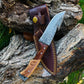 Damascus Steel Guthook Skinning Knife - The Mustard Seed Collection, The Seed