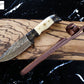 Damascus Steel Hunting Knife By Titan TD-170 - The Mustard Seed Collection, The Seed