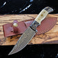 Damascus Steel Hunting Knife By Titan TD-170 - The Mustard Seed Collection, The Seed