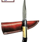 Damascus Steel Hunting Knife By Titan TD-170 - The Mustard Seed Collection, The Seed