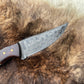 Damascus Steel Skinner Knife with Rosewood & Stag Grip - The Mustard Seed Collection, The Seed