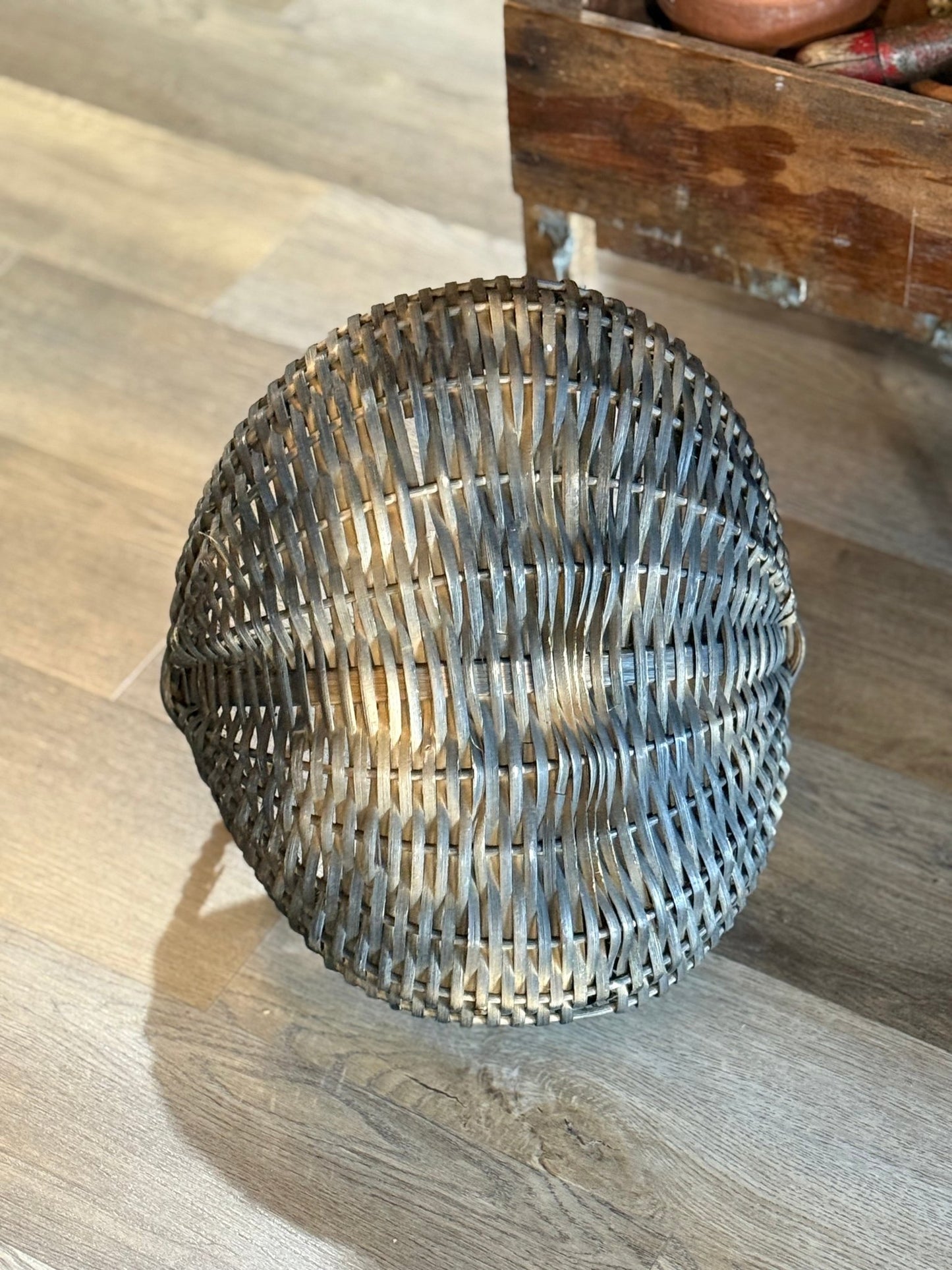 Dark Colored Handmade Basket