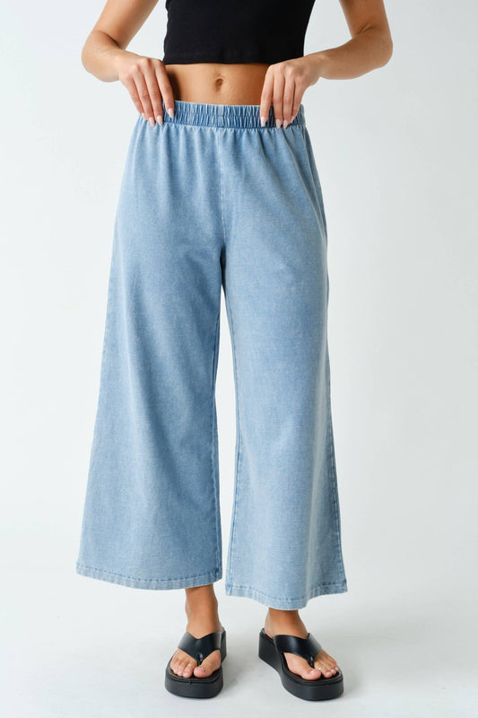 Daydrift Stretch-Denim Knit PantsPants