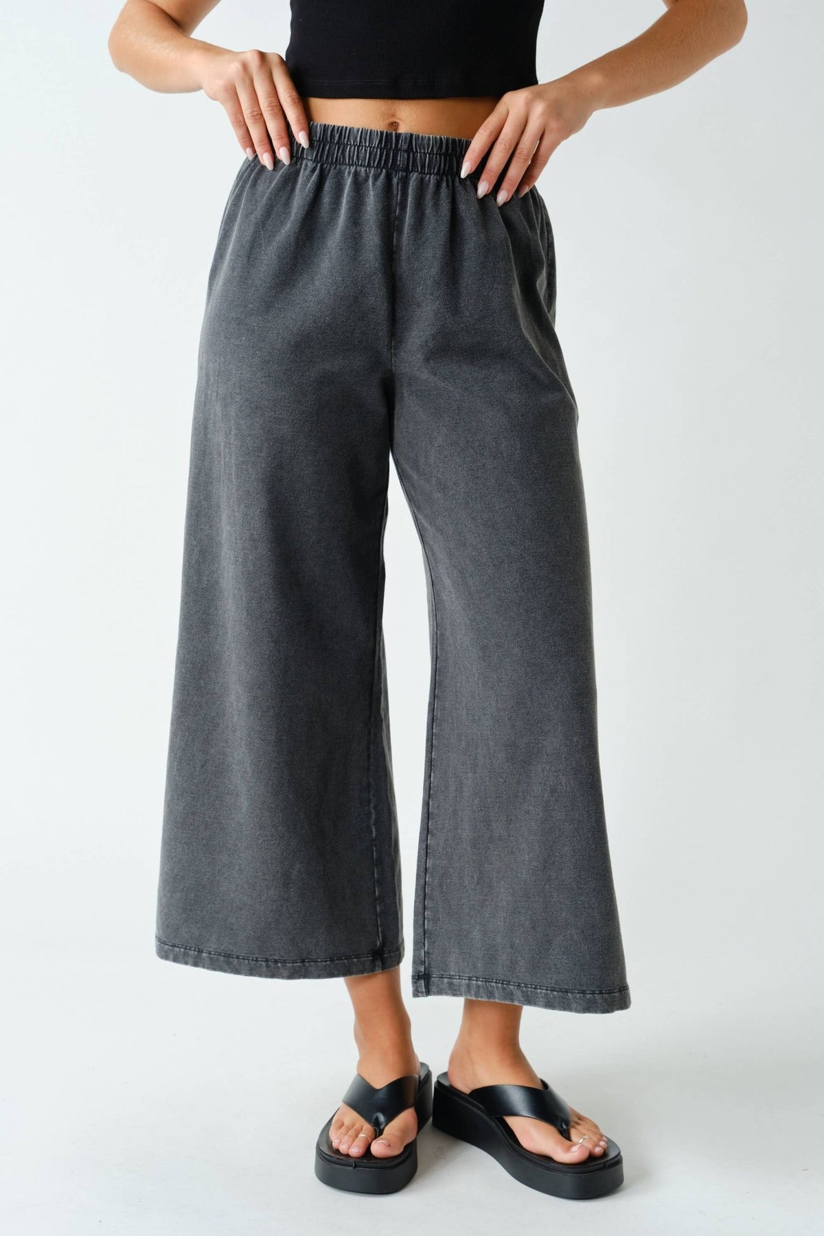 Daydrift Stretch-Denim Knit Pants: LIGHT DENIM / S:M:L (2:2:2) Mono B
