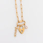18K Gold PVD Paperclip Carabiner Necklace: Gold / 16+2" WJW