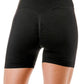 V-Waist Ribbed Shorts – High Waist Sculpt Fit: Black MIO WHOLESALE