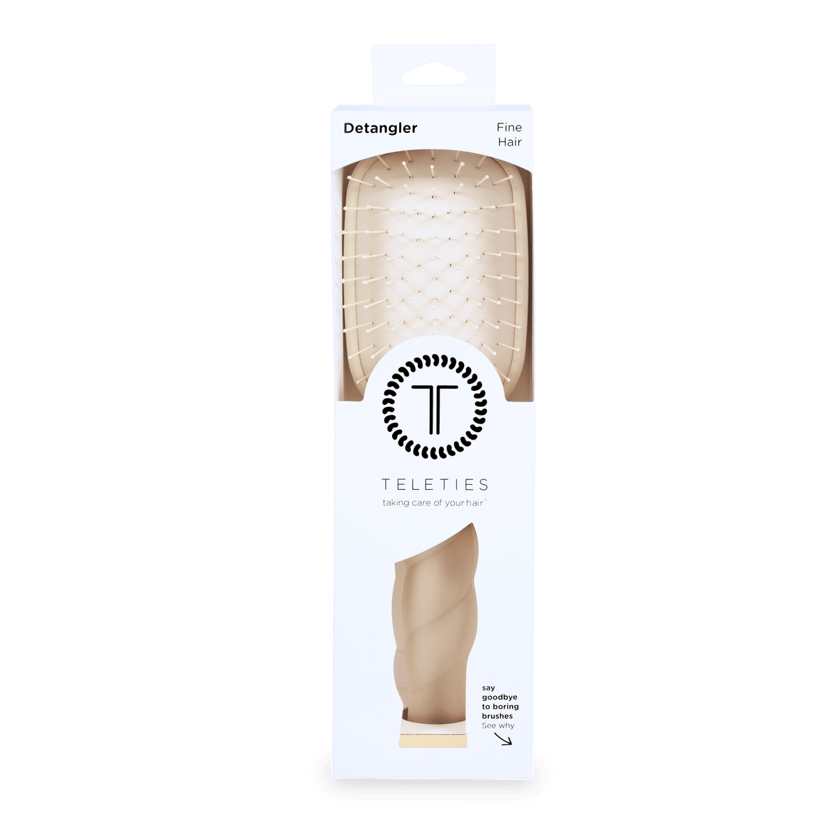 Detangler Hair Brush for Fine Hair - Tan - The Mustard Seed Collection, The Seed
