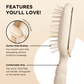 Detangler Hair Brush for Fine Hair - Tan - The Mustard Seed Collection, The Seed