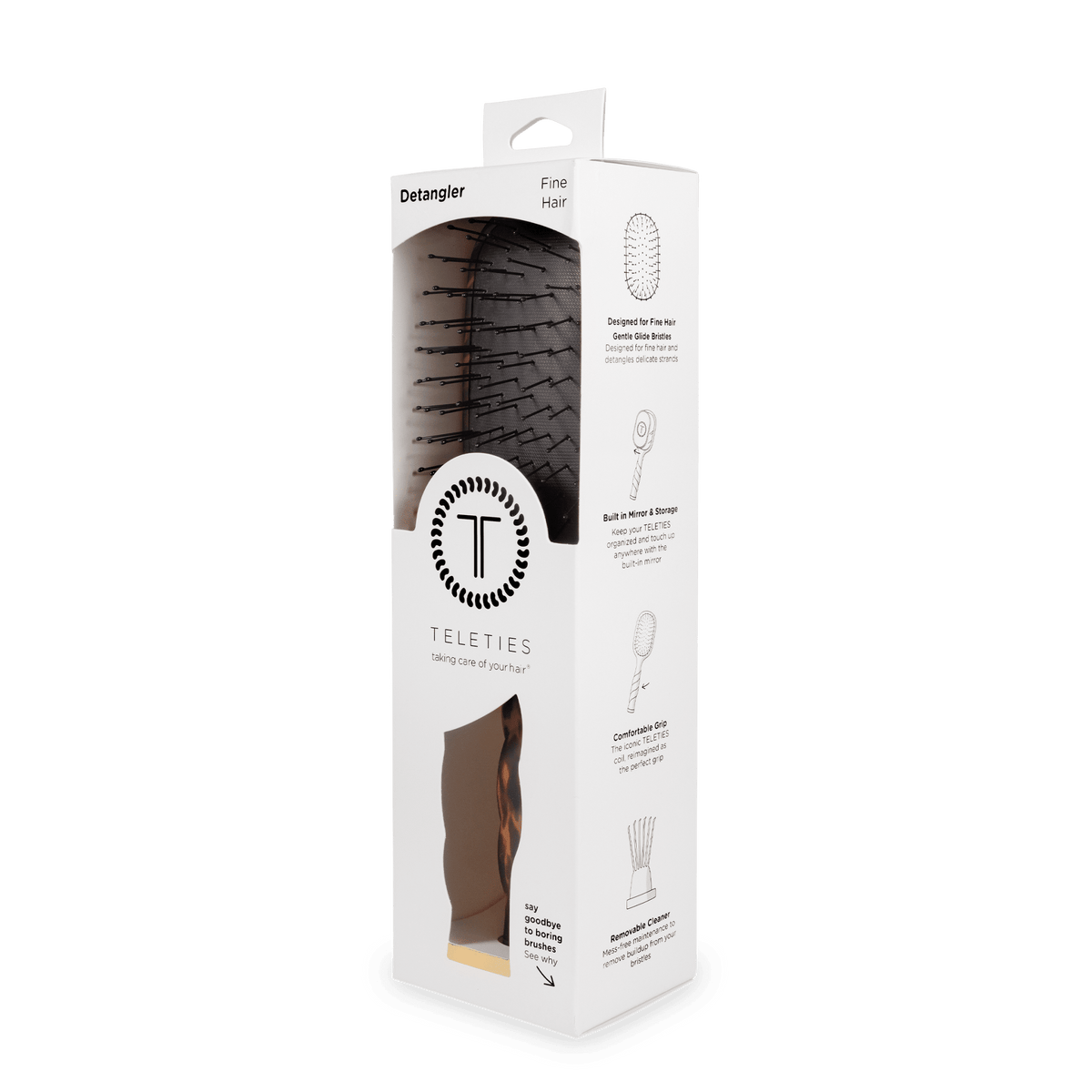 Detangler Hair Brush for Fine Hair - Tortoise - The Mustard Seed Collection, The Seed