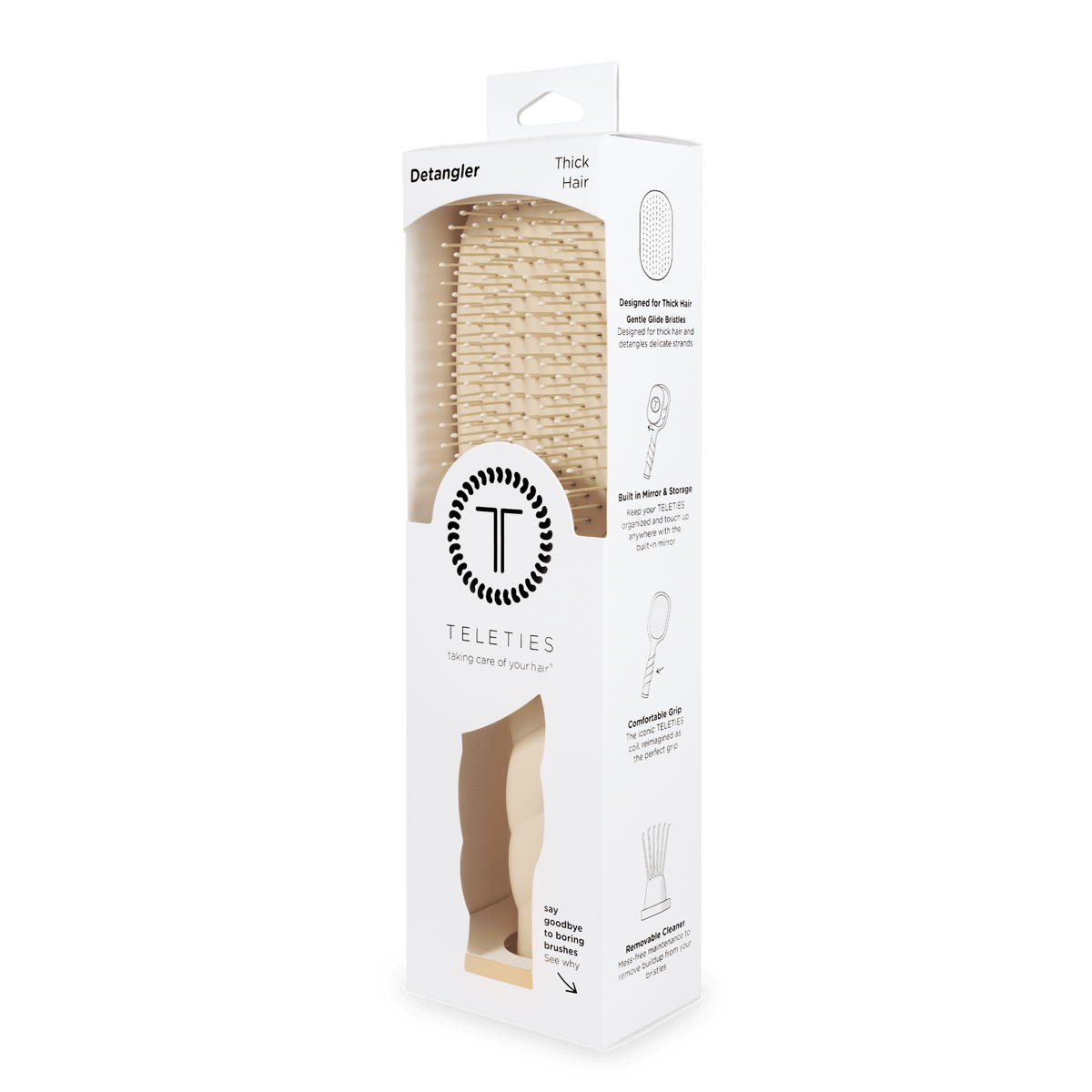 Detangler Hair Brush for Thick Hair - Tan - The Mustard Seed Collection, The Seed