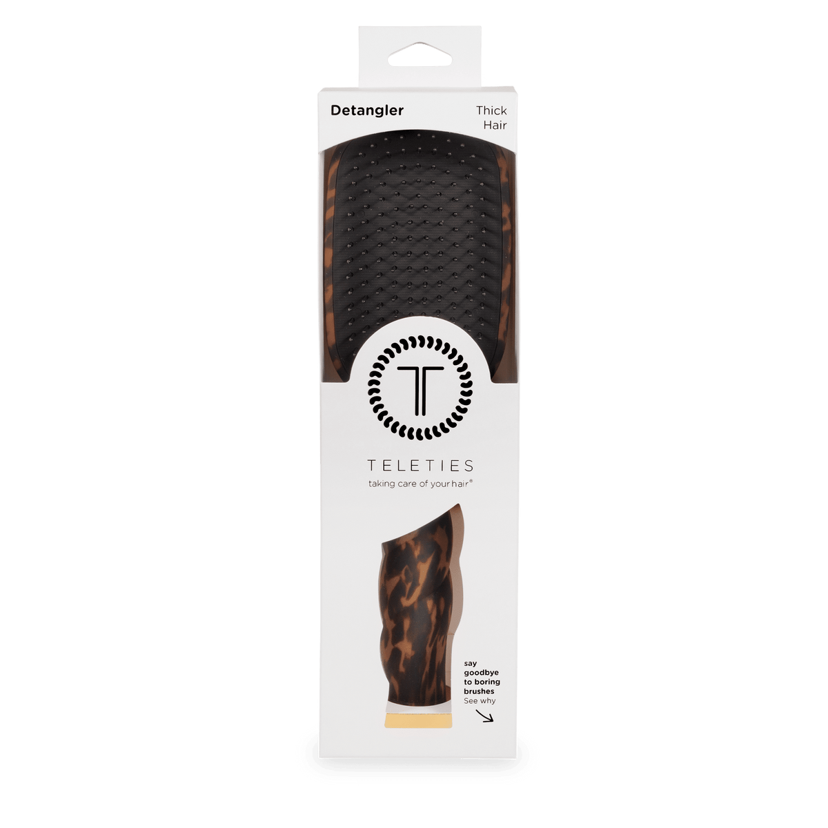 Detangler Hair Brush for Thick Hair - Tortoise 