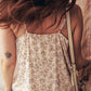 Spring 2026 Boho Floral Spaghetti Straps Tank Top: Apricot / M