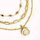 18k Gold Non-Tarnish Stackable Necklaces : Yellow Gold / Charlee-Gold