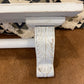 Distressed White Wood Shelf With Towel Wood Rod