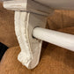 Distressed White Wood Shelf With Towel Wood Rod