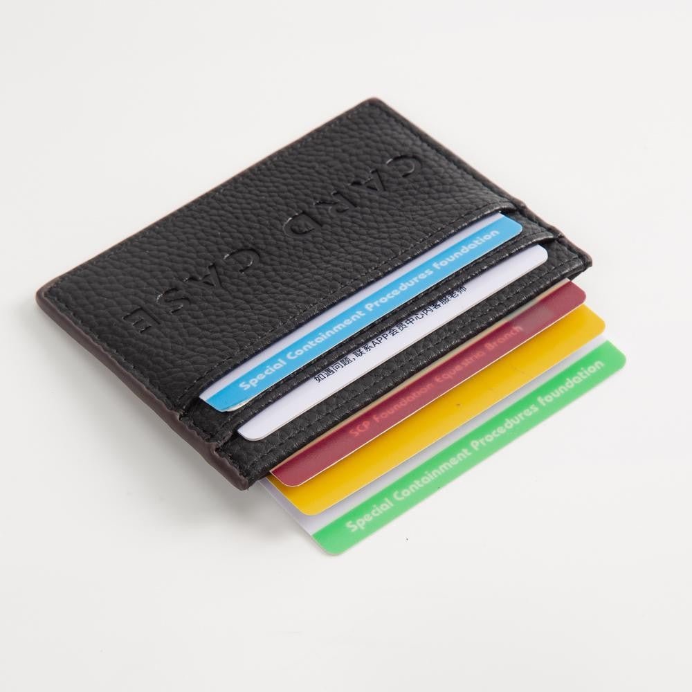 Double-Sided Woven Vegan Leather Card Holder 