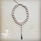 Double Strand Lariat White Turquoise Necklace Feather Charm