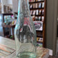 E B & Co Green Glass Apothecary Bottle Flat Bellied