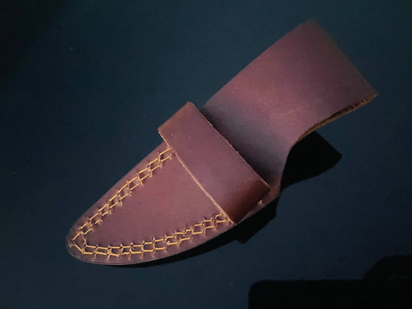 DAMASCUS STEEL FIXED BLADE KNIFE WITH WALNUT & STAG HORN HANDLE