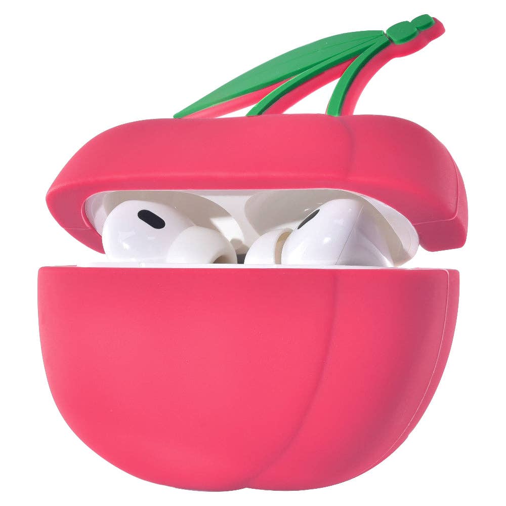 Cherry Silicone Case + Cleaning Tool for AirPods Pro®: Red Posh Tech