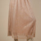 Printed Comfy Midi Skirt: CHAMPAGNE