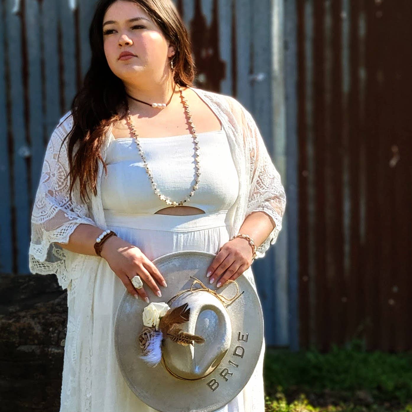 Dusty Leather Cuff with Genuine Freshwater Pearls