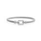 18K Gold PVD Stainless Steel Buckle Clasp Bangle Bracelet: Stainless WJW