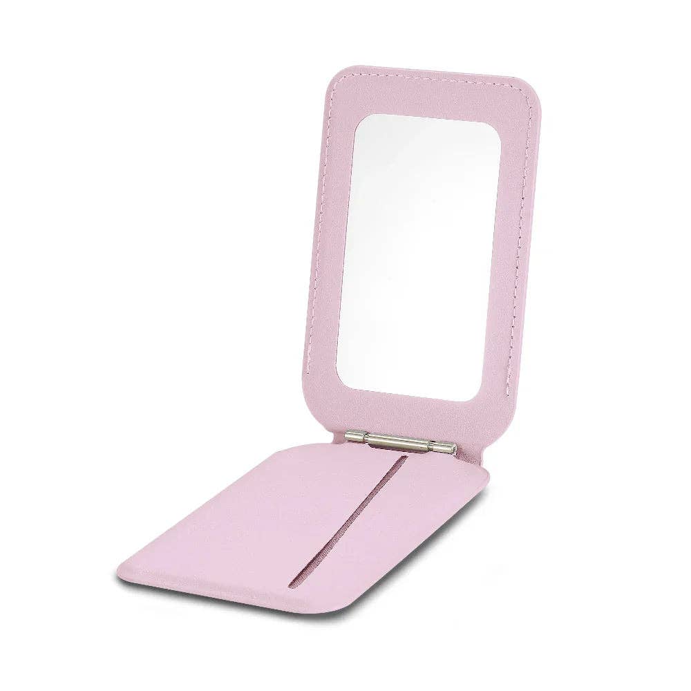 Magnetic Wallet + Mirror Phone Stand: Pink / MagSafe Posh Tech