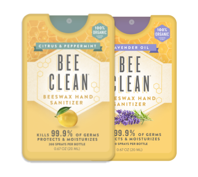 Bee Clean Organic Beeswax Hand Sanitizer Citrus Peppermint