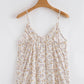 Spring 2026 Boho Floral Spaghetti Straps Tank Top: Apricot / XL