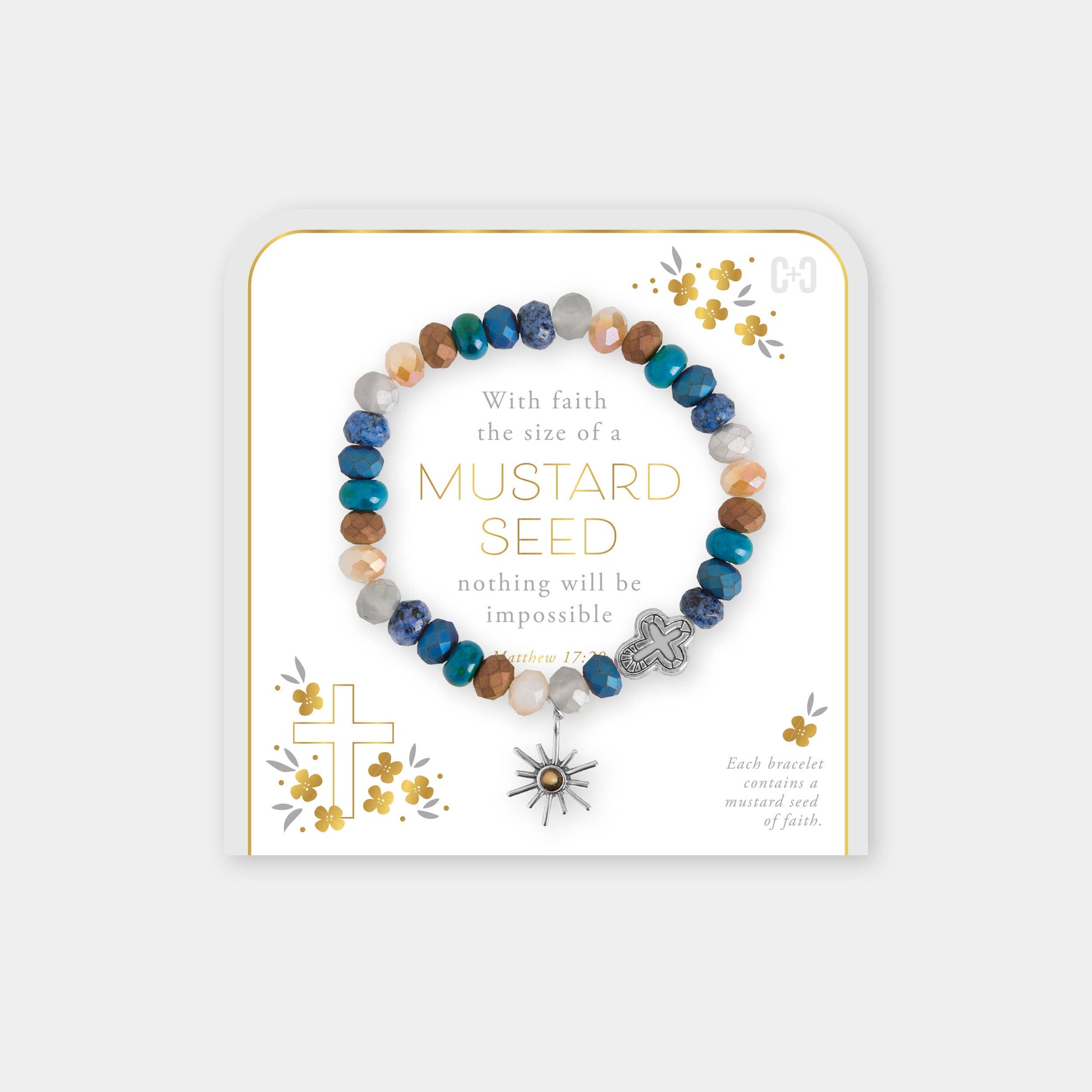 Mustard Seed Bracelet: Warm Tones / Stretch