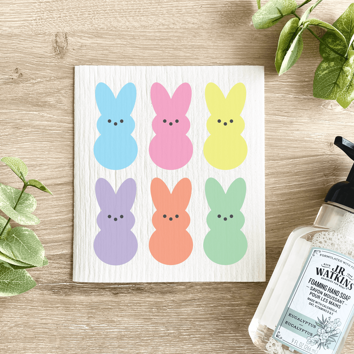 Easter Bunny Peeps - Swedish Dishcloth - The Mustard Seed Collection, The Seed