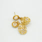 Earring Coin Pearl Hand Wired Cageof Freshwater Pearls