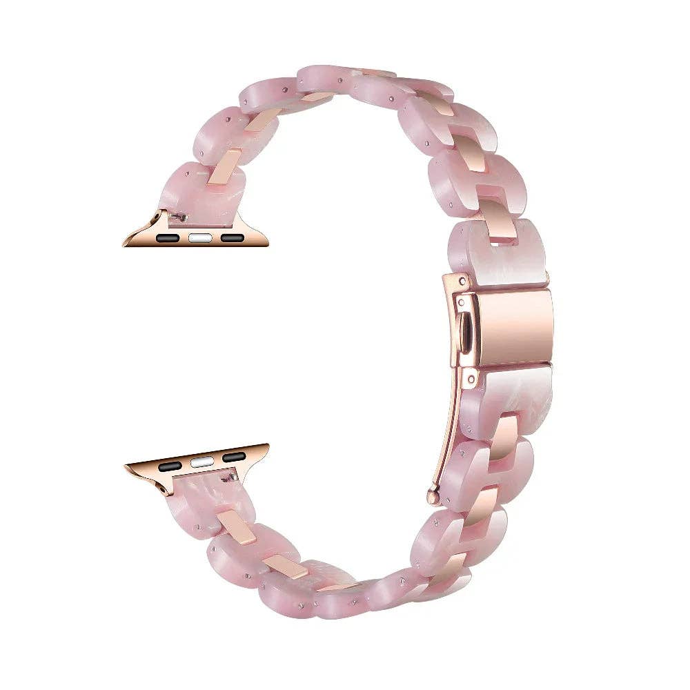 Aria Resin Stainless Steel Band for Apple Watch: Tortoise / Fits All Models Posh Tech
