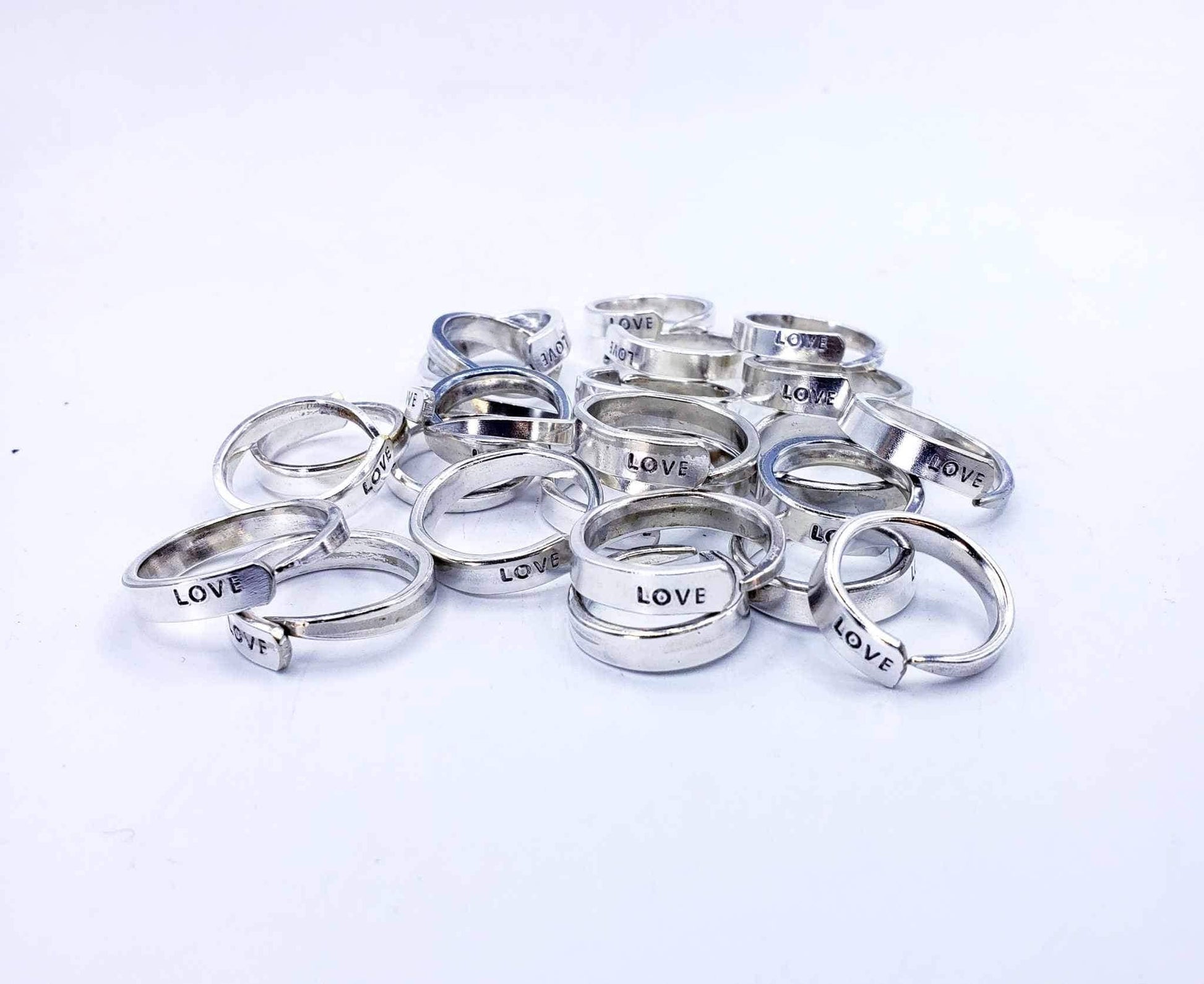 FAITH, HOPE, LOVE Fork Tine Rings