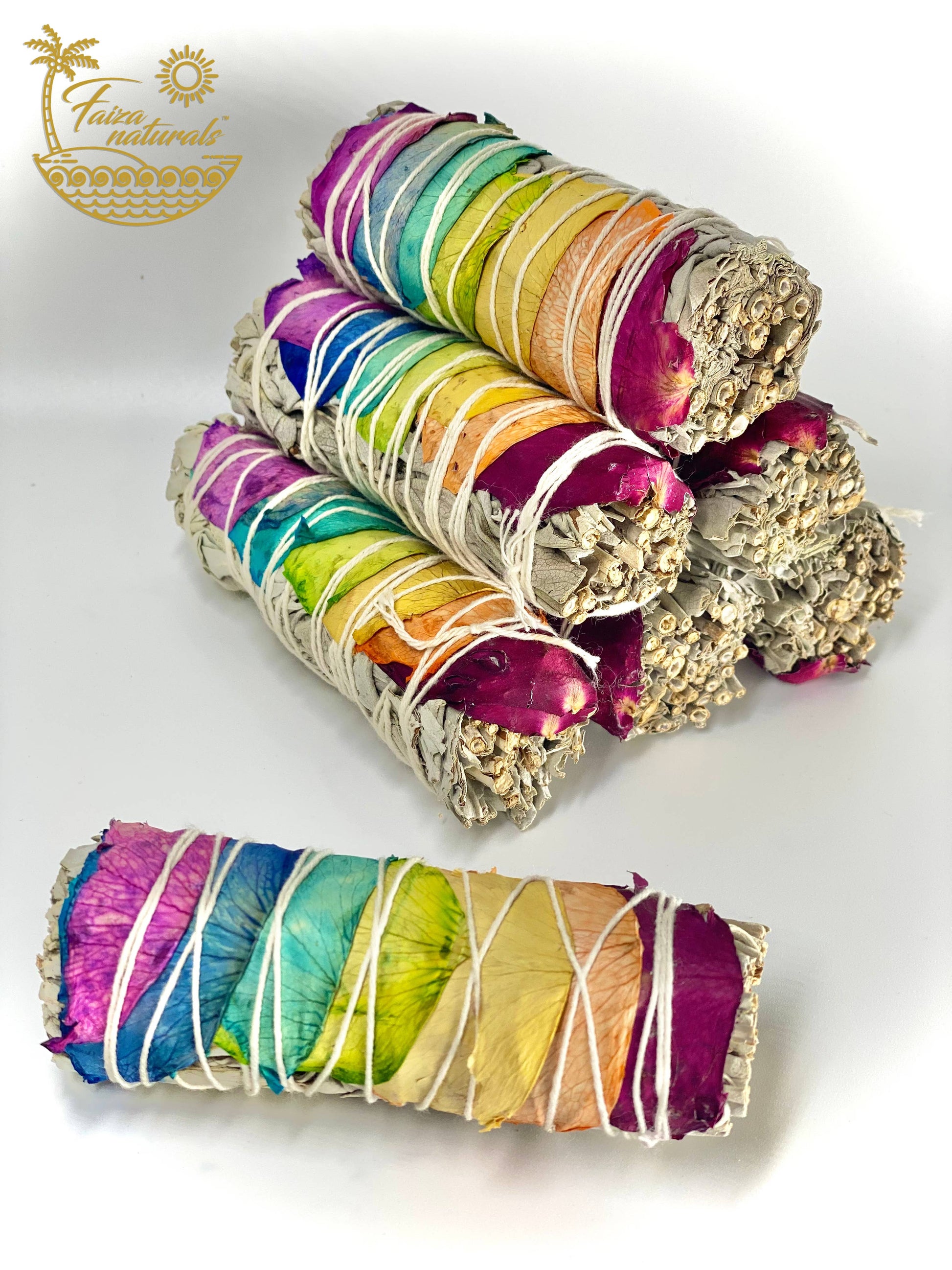 Chakra Rose White Sage Bundles