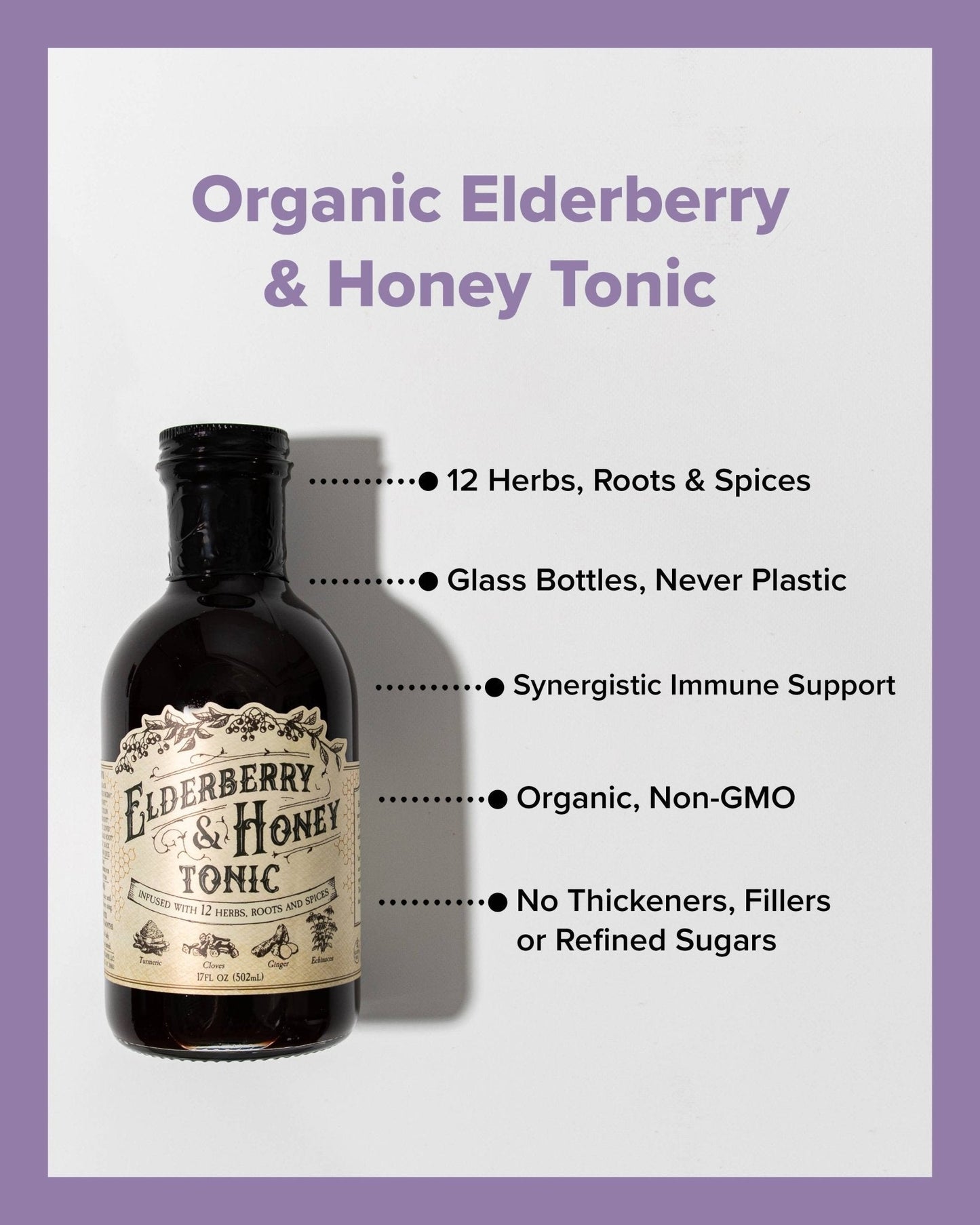 Elderberry & Honey Tonic, 16 oz - The Mustard Seed Collection, The Seed