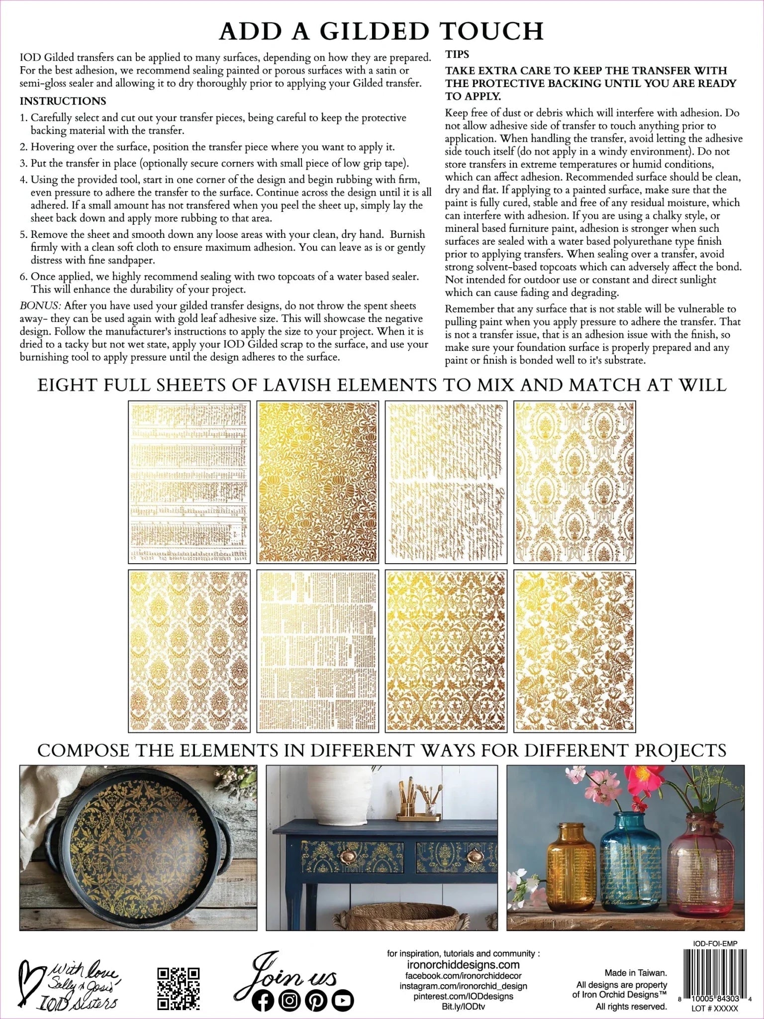 Emporium IOD Foil Transfer 12x16 Pad - The Mustard Seed Collection, The Seed