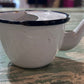 Enamel Antique Baby Invalid Feeder Cup taper bottom - The Mustard Seed Collection, The Seed