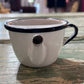 Enamel Antique Baby Invalid Feeder Cup taper bottom - The Mustard Seed Collection, The Seed