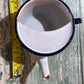 Enamel Antique Baby Invalid Feeder Cup taper bottom - The Mustard Seed Collection, The Seed