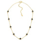 Enamel Clover Chain Link Necklace Black