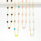 Enamel Clover Chain Link Necklace