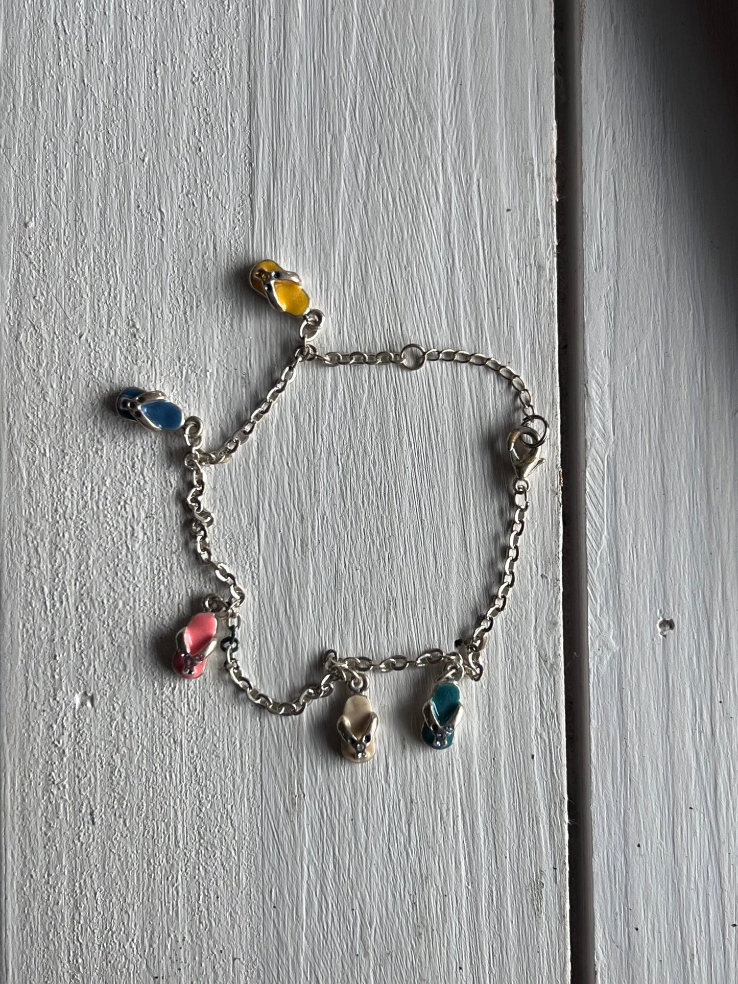 Enamel Flip-Flop Charm Anklet & Bracelet - The Mustard Seed Collection, The Seed