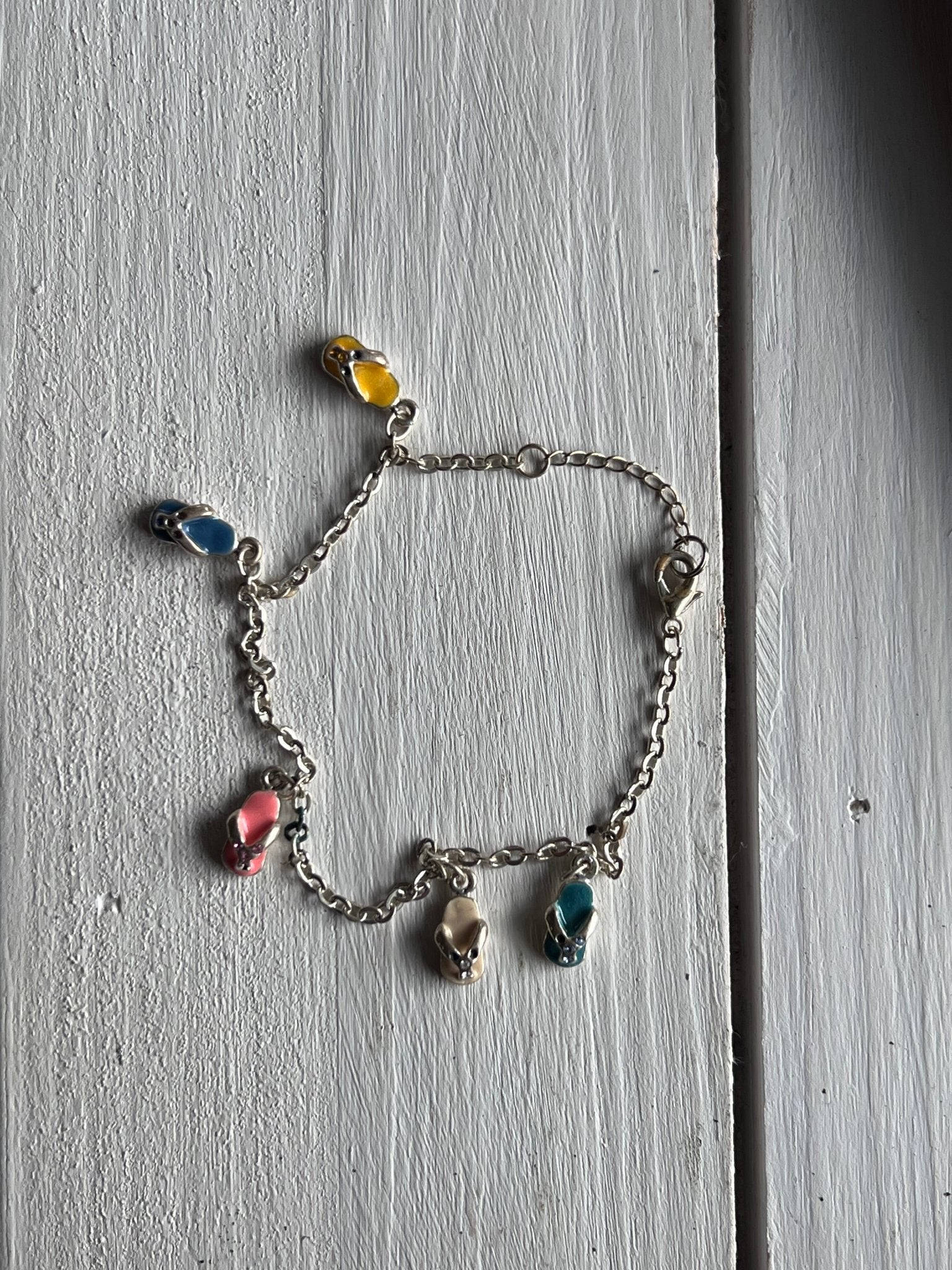 Enamel Flip-Flop Charm Anklet & Bracelet - The Mustard Seed Collection, The Seed